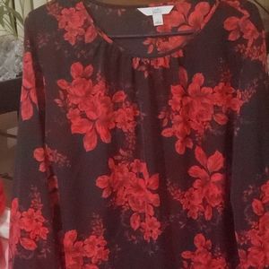 Woman's Red & Black Blouse